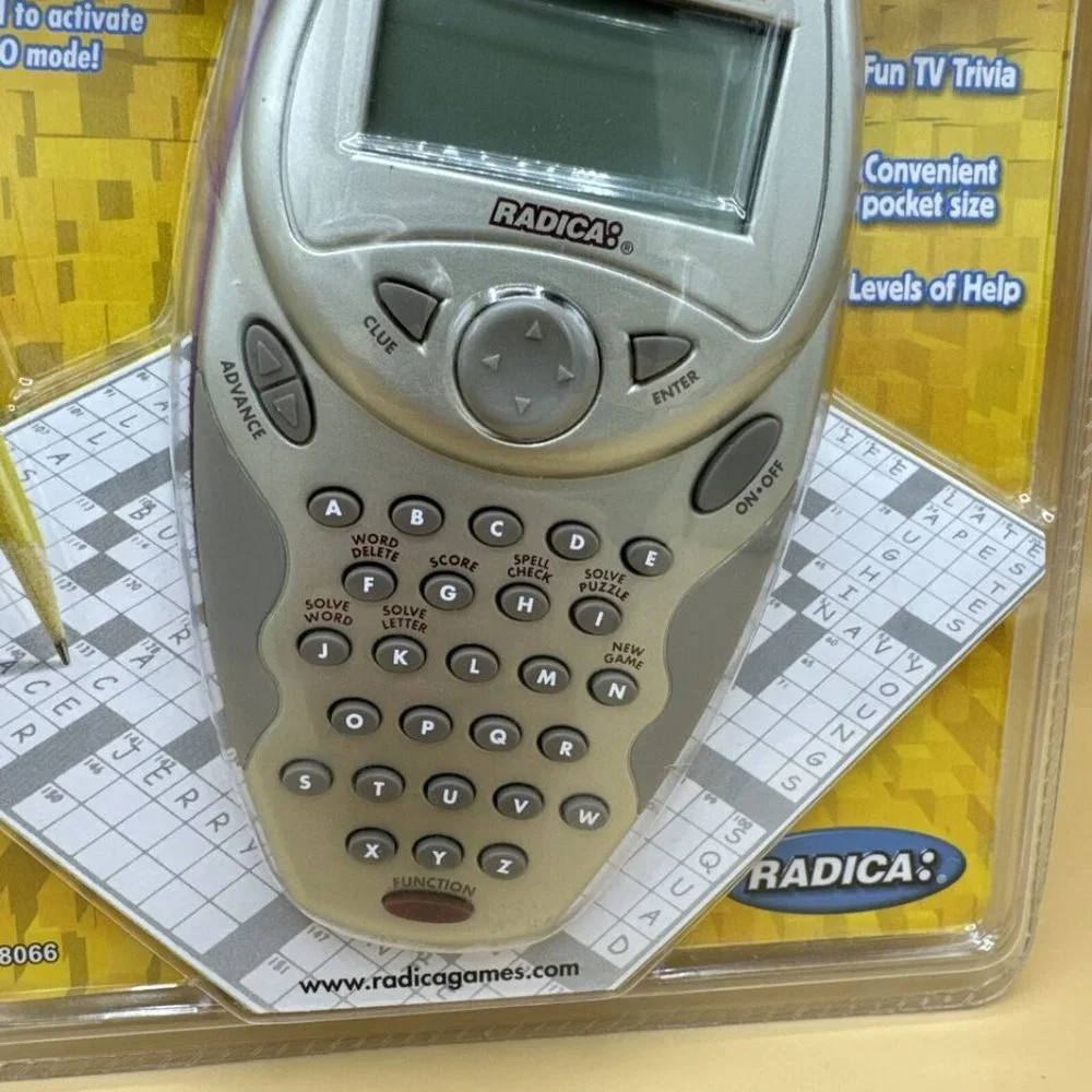 Radica TV Trivia Crossword Handheld Electronic New Factory Sealed